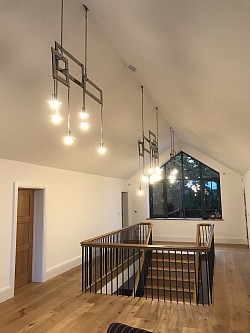 Bespoke lighting - stainless steel and copper