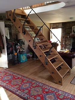 Stairs in an old mill cottage - Ermington, Devon