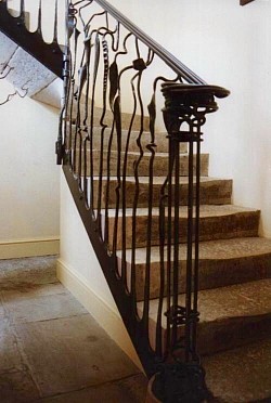 Hotel handrail to stone stairs - Lymington, Hampshire.